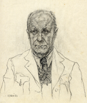 203015 Zelfportret van Dick Veersema, geboren 14 juni 1886 te Utrecht, tekenleraar, aanvankelijk te Utrecht en vanaf ...